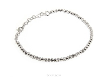 RMB|SILVER 925: Man's bracelet women balls 3 mm long 15.50 19.50 cm