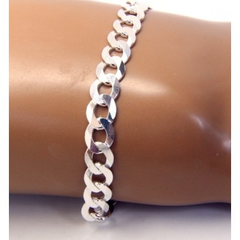 RMB|SILVER 925: Necklace or Bracelet Man 8mm Chain Jumper 8x10 Light Bulb