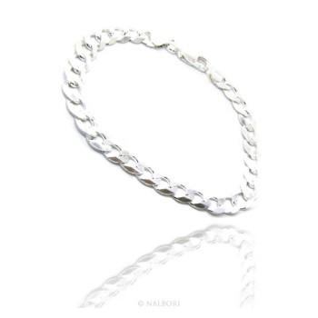 RMB|SILVER 925: Necklace or Bracelet Man 8mm Chain Jumper 8x10 Light Bulb