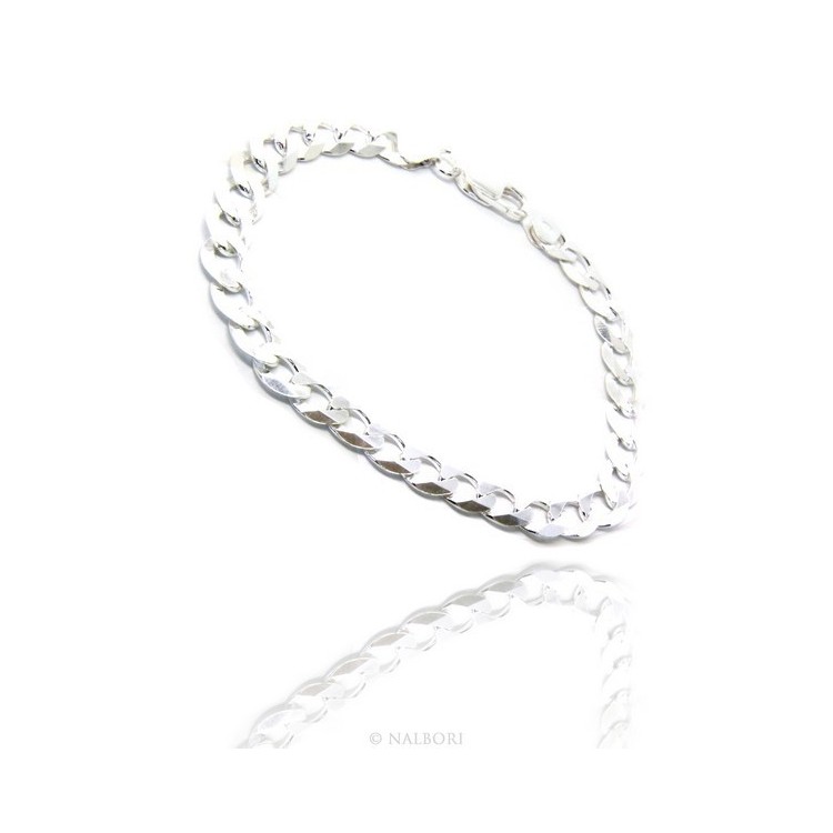 RMB|SILVER 925: Necklace or Bracelet Man 8mm Chain Jumper 8x10 Light Bulb