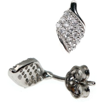 RMB|925 silver angel wings small white cubic zirconia light point earrings