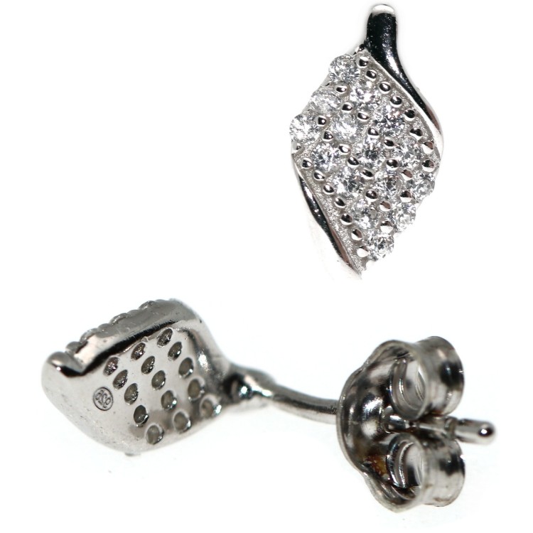 RMB|925 silver angel wings small white cubic zirconia light point earrings