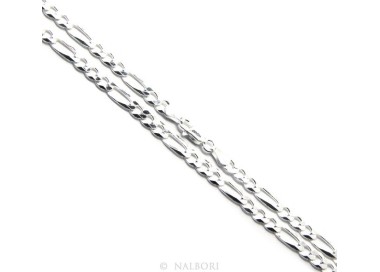 RMB|SILVER 925: Chain Necklace or Man's Bracelet with 4.5 mm thick ribbon, 4.5 cm clear