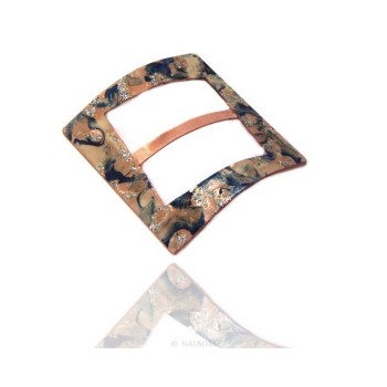 RMB|Stop or Sarong Scarf Women's 999 Copper NALBORI cobalt blue glitter cream