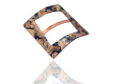 RMB|Ferma Pareo o Foulard donna Rame 999 NALBORI blu cobalto panna glitter