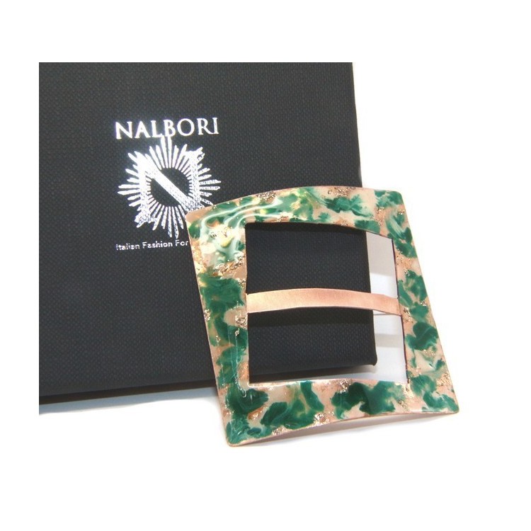 RMB|Ferma Pareo o Foulard donna Rame 999 NALBORI verde panna glitter