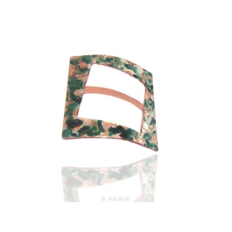 RMB|Ferma Pareo o Foulard donna Rame 999 NALBORI verde panna glitter