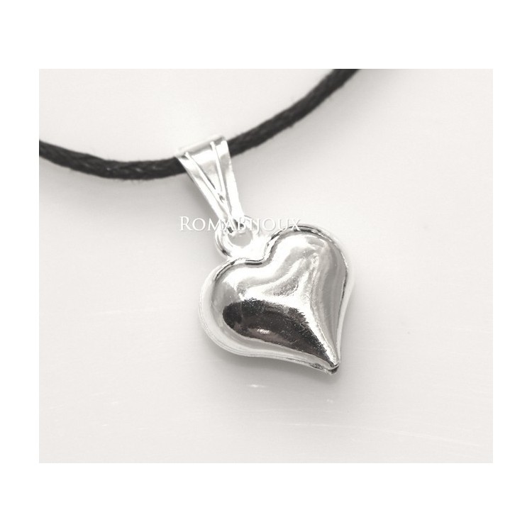 RMB|Argento 925 : Pendente cuore piccolo a punta con laccio catena collana