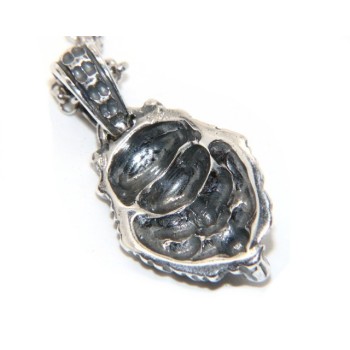 RMB|collana NALBORI Argento 925 realizzata a mano con ciondolo testa di leone brunito anticato