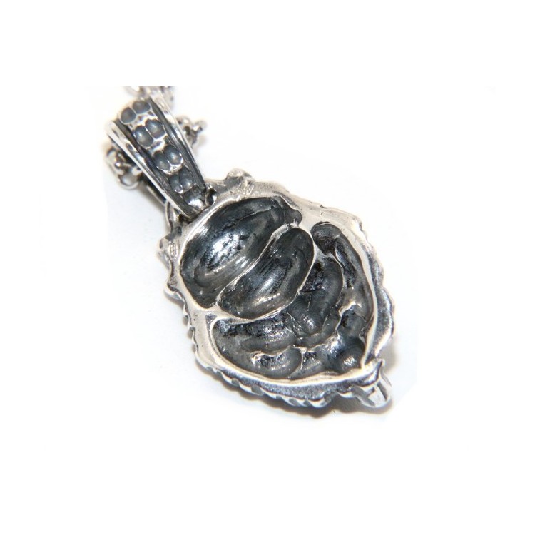 RMB|Necklace NALBORI Silver 925 hand made pendant with antique burnished lion head