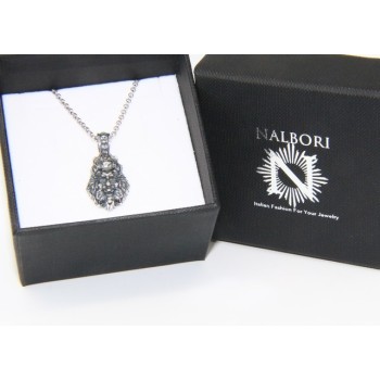 RMB|Necklace NALBORI Silver 925 hand made pendant with antique burnished lion head