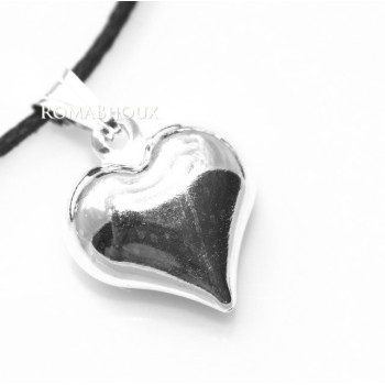 RMB|Argento 925 : Pendente cuore medio a punta con laccio catena collana