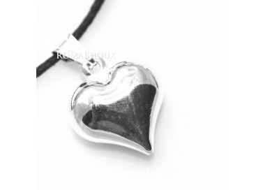 RMB|Argento 925 : Pendente cuore medio a punta con laccio catena collana