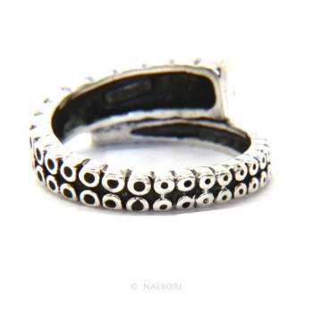 RMB|Argento 925 : Anello uomo donna tentacolo polipo aperto regolabile scuro