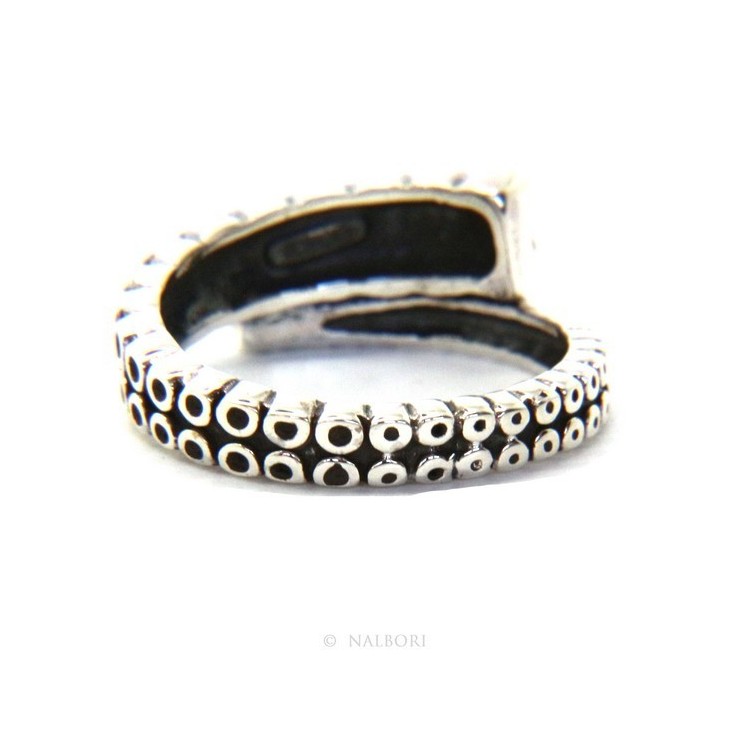 RMB|Argento 925 : Anello uomo donna tentacolo polipo aperto regolabile scuro
