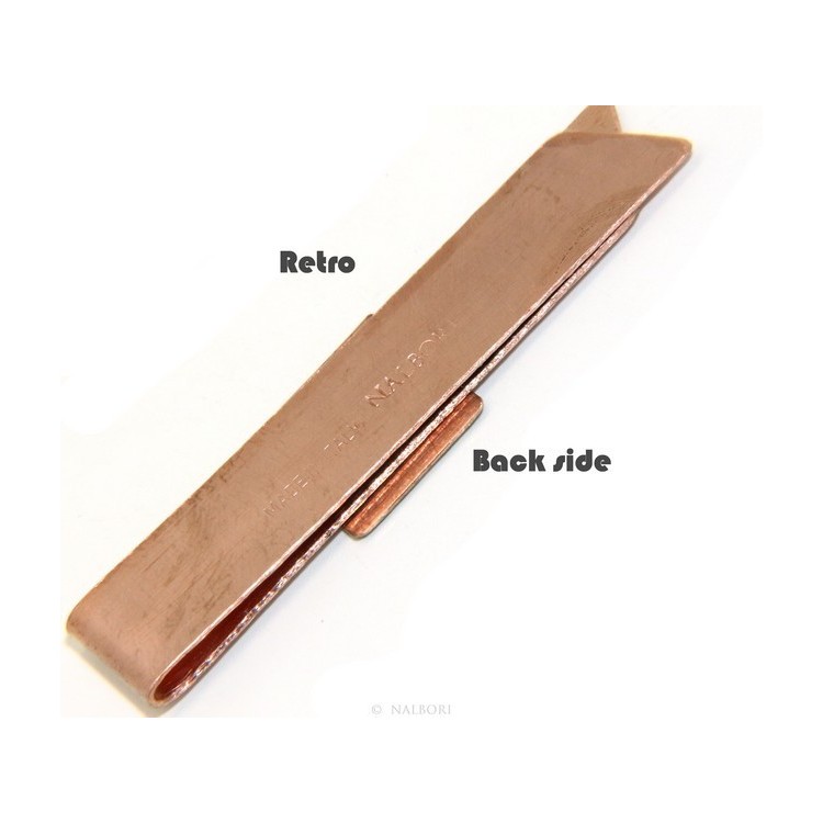 RMB|Money Clip stops NALBORI ® made of hypoallergenic copper for man with black & cream enamel