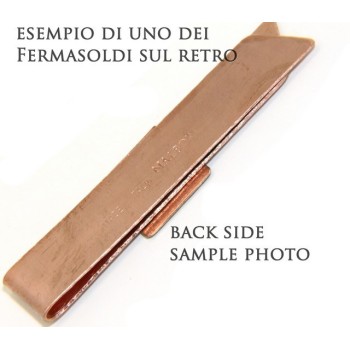 RMB|Fermasoldi NALBORI ® ferma soldi clip da tasca uomo in rame anallergico con smalto azzurro panna