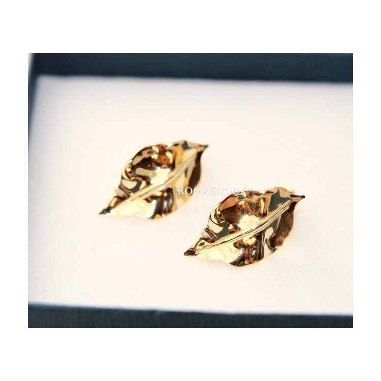 RMB|Gioielli donna in argento 925 realizzati in microfusione foglia oro 