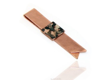 RMB|Fermasoldi NALBORI ® ferma soldi clip da tasca uomo in rame anallergico smaltato panna nero