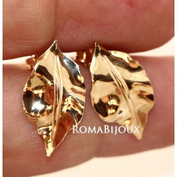 RMB|Gioielli donna in argento 925 realizzati in microfusione foglia oro 