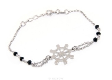 RMB|Man Woman Woman Bracelet Silver 925 Black Crystal Rhinestone Workmanship with Central Ruler 16.50 - 18.50