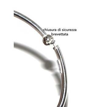 RMB|ARGENTO 925 : Bracciale donna per CHARME ciondoli chiusura brevettata ovale misura media