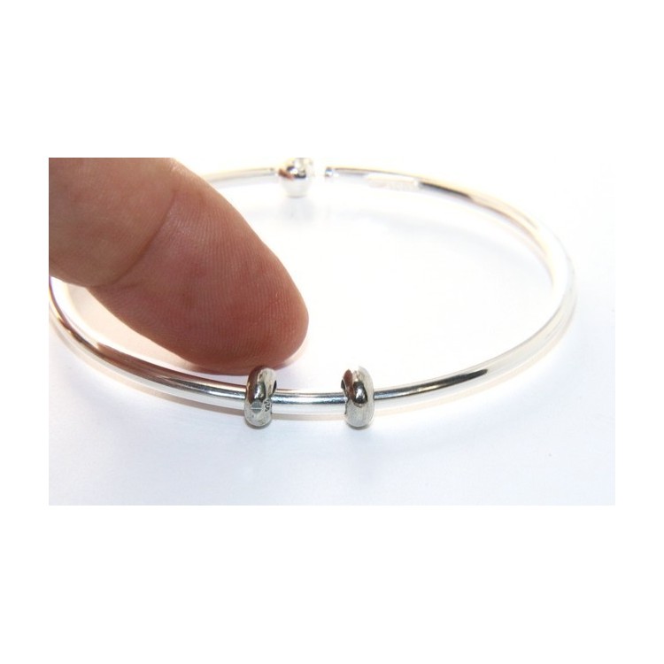 RMB|SILVER 925: woman bracelet for patented CHARMs BEADS closing pendants oval midsize