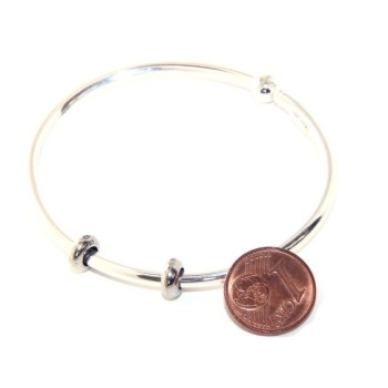RMB|SILVER 925: woman bracelet for patented CHARMs BEADS closing pendants oval midsize