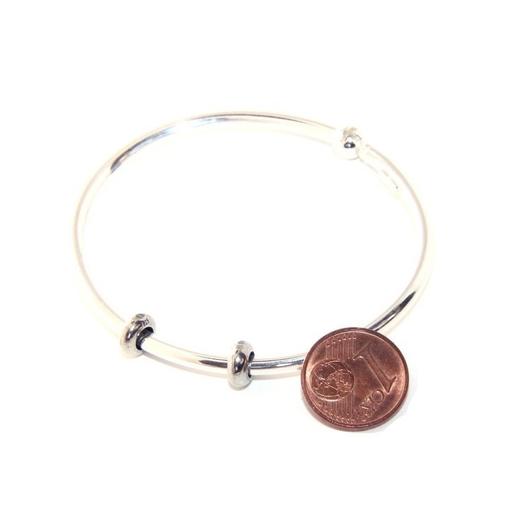 RMB|SILVER 925: woman bracelet for patented CHARMs BEADS closing pendants oval midsize