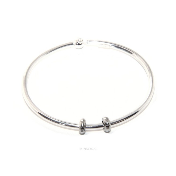 RMB|SILVER 925: woman bracelet for patented CHARMs BEADS closing pendants oval midsize
