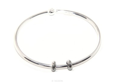 RMB|SILVER 925: woman bracelet for patented CHARMs BEADS closing pendants oval midsize