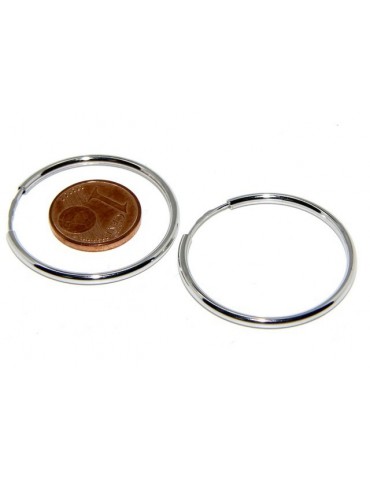 925: earrings woman anelle circles classic smooth bushings 30 mm