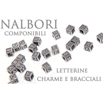 RMB|SILVER 925: CHARME cubes and stop letters for modular Nalbori bracelet