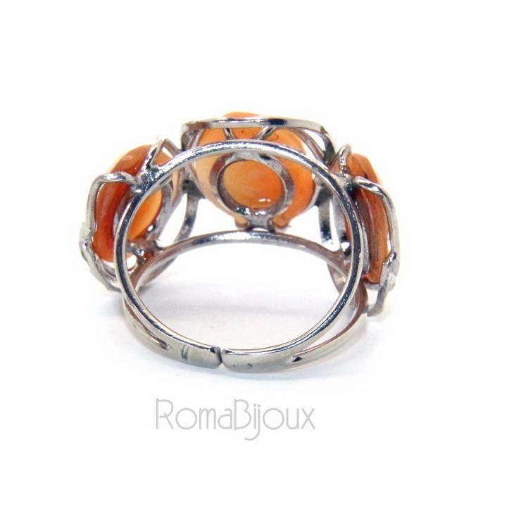 RMB|925 Silver: Woman open open trilogy italian cammeos tris adjustable woman's oval face