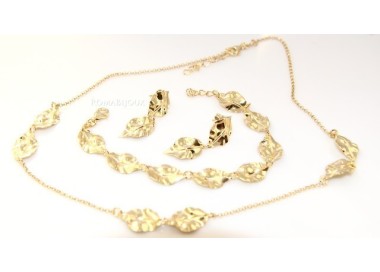 RMB|Gioielli donna in argento 925 realizzati in microfusione foglia oro 