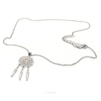 RMB|NALBORI necklace rolo 'necklace with big pendant pendant catches catch dreams 3 feathers
