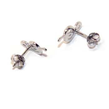 RMB|Orecchini donna o uomo argento 925 con chiave di SOL violino speculari