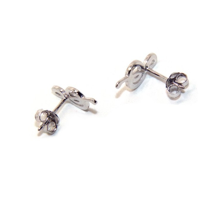 RMB|Orecchini donna o uomo argento 925 con chiave di SOL violino speculari