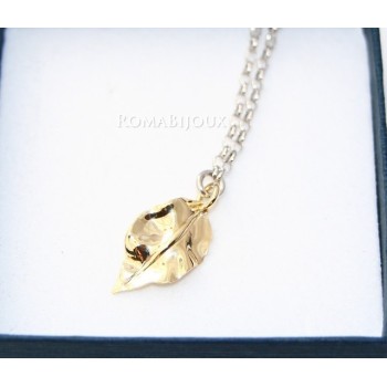RMB|Gioielli donna in argento 925 realizzati in microfusione foglia oro 2 colori