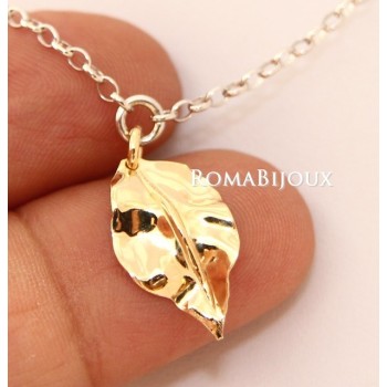 RMB|Gioielli donna in argento 925 realizzati in microfusione foglia oro 2 colori