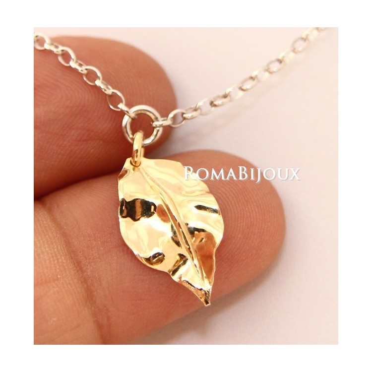 RMB|Gioielli donna in argento 925 realizzati in microfusione foglia oro 2 colori