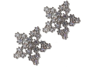 RMB|Orecchini da donna argento 925 a forma di stella con zirconi bianchi