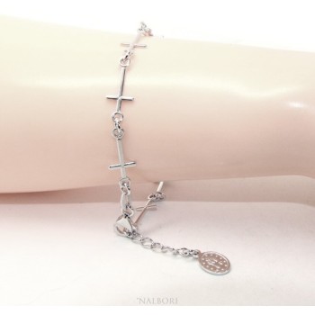RMB|Rosary series bracelet for men or women in 925 sterling silver pendant of the miraculous madonna. Mis 16.50 - 19.50 cm