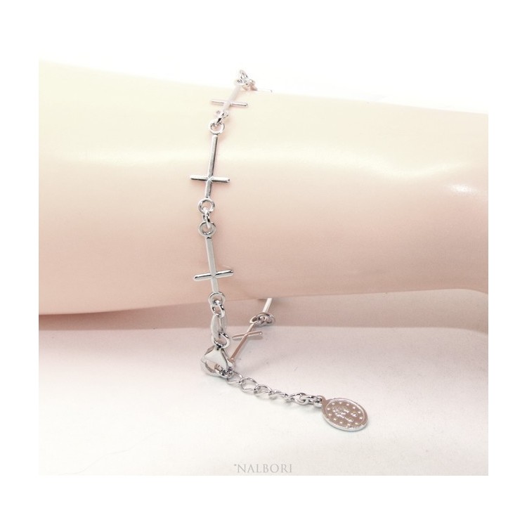RMB|Rosary series bracelet for men or women in 925 sterling silver pendant of the miraculous madonna. Mis 16.50 - 19.50 cm