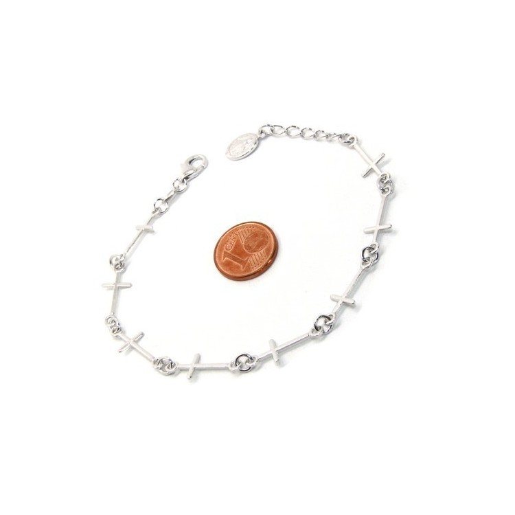 RMB|Rosary series bracelet for men or women in 925 sterling silver pendant of the miraculous madonna. Mis 16.50 - 19.50 cm