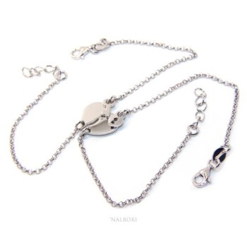 RMB|Double bracelet HE and LEI man woman in Sterling Silver broken heart small to break key padlock
