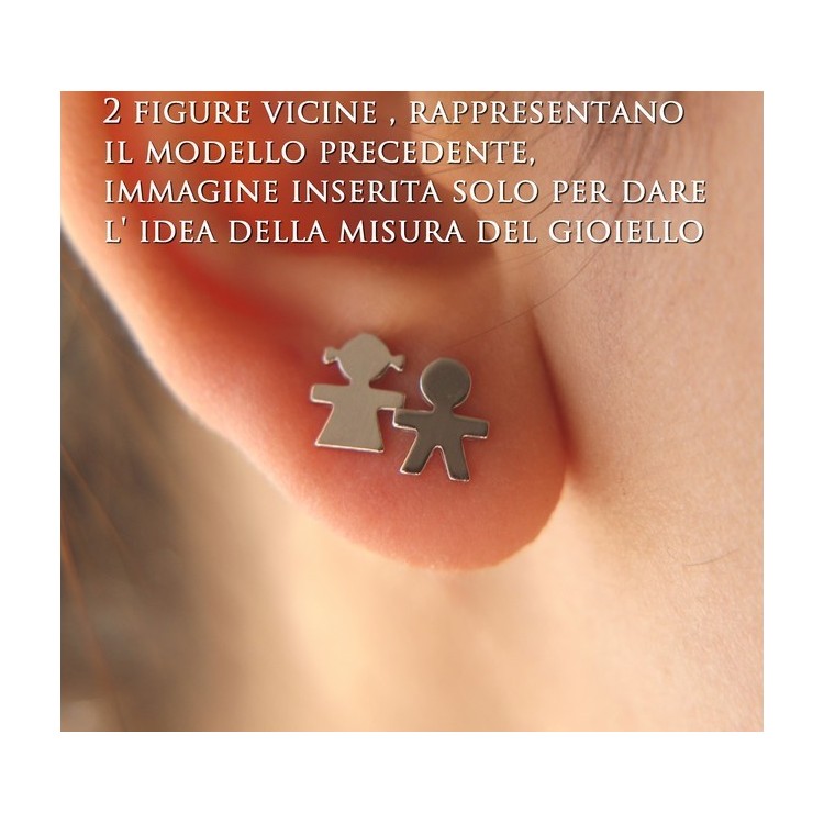 RMB|NALBORI 925 sterling silver earrings: baby boy or baby girl Light gold Yellow and white satin