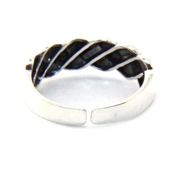 RMB|Silver 925: Ring man faith woman braid braid open adjustable dark band