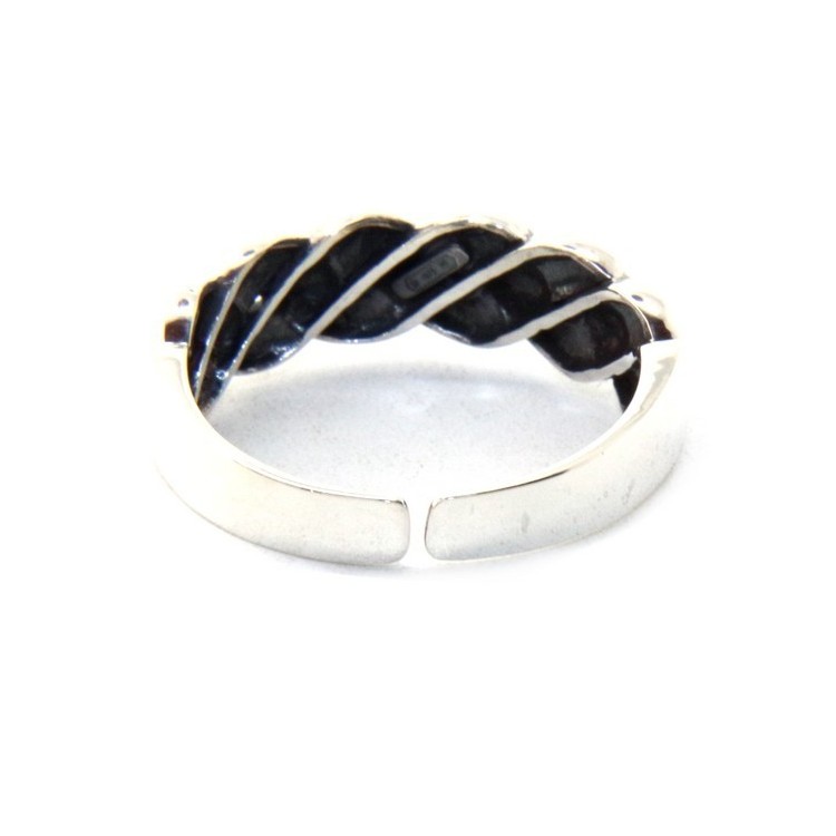 RMB|Silver 925: Ring man faith woman braid braid open adjustable dark band