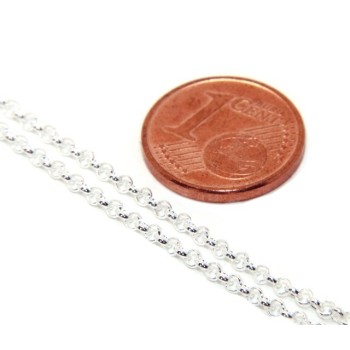 RMB|NALBORI necklace woman or man rolo 'SILVER 925 cm 45 + 5 in 2 colors